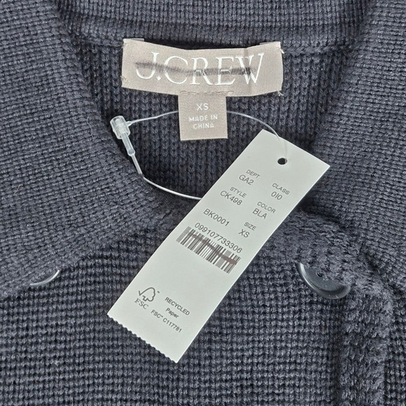 J. Crew Marielle cropped cardigan Black CK498 XS NWT Knit Double Breasted Jacket - Picture 5 of 11